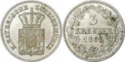 World Coins - German States, BAVARIA, Ludwig II, 3 Kreuzer, Groschen, 1865, Munich, Silver