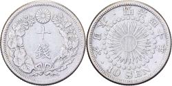World Coins - Japan, Mutsuhito, 10 Sen, Meiji Era, Yr. 40 (1907), Silver,