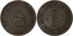 World Coins - French Indo-China, Cent, 1885, Paris, Bronze, , Lecompte:37, KM:1