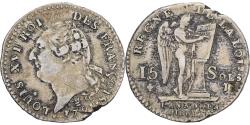 World Coins - France, Louis XVI, 15 Sols, Génie, 1791 / AN 3, Limoges, Silver,