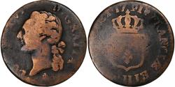 World Coins - France, Louis XVI, 1/2 Sol, 1791, La Rochelle, Copper, , Gadoury:349