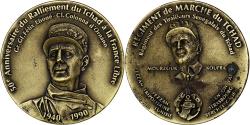 World Coins - France, Medal, 50ème Anniversaire du Ralliement du Tchad à la France, 1990