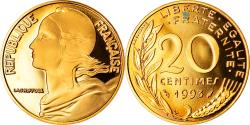 World Coins - Coin, France, Marianne, 20 Centimes, 1993, Paris, Proof,