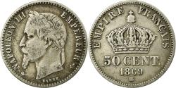 World Coins - Coin, France, Napoleon III, Napoléon III, 50 Centimes, 1869, Strasbourg