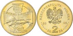 World Coins - Poland, 2 Zlote, 2005, Warsaw, Brass, , KM:558