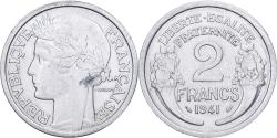 World Coins - France, 2 Francs, Morlon, 1941, Paris, Aluminum, , Gadoury:538