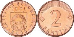 World Coins - Coin, Latvia, 2 Santimi, 1992, , Copper Clad Steel, KM:21