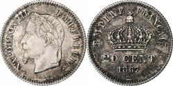 World Coins - Coin, France, Napoleon III, Napoléon III, 20 Centimes, 1867, Strasbourg