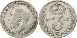 World Coins - Great Britain, George V, 3 Pence, 1917, Silver, , KM:813