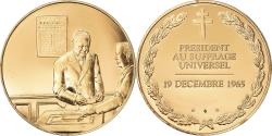 World Coins - France, Medal, Charles de Gaulle, Président au Suffrage Universel, Politics