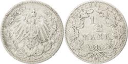 World Coins - Coin, GERMANY - EMPIRE, 1/2 Mark, 1907, Muldenhütten, , Silver, KM:17