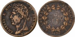 World Coins - French Antilles, Charles X, 5 Cents, 1828, Paris, Bronze,