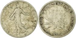 World Coins - Coin, France, Semeuse, Franc, 1906, Paris, , Silver, KM:844.1