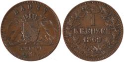 World Coins - Coin, German States, BADEN, Friedrich I, Kreuzer, 1869, , Copper