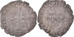World Coins - Coin, France, Henri IV, Douzain aux 2H, croix de face, 1595, Bayonne,