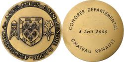 World Coins - France, Medal, FNCPG-CATM, Congrès à Château-Renault, 2000, Bronze Florentin