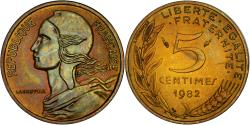 World Coins - Coin, France, Marianne, 5 Centimes, 1982, Paris, série FDC,