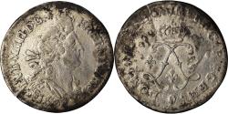 World Coins - Coin, France, Louis XIV, 4 Sols aux 2 L, 4 Sols 2 Deniers, 1692, Rennes