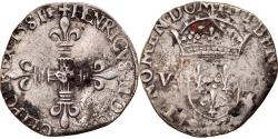 World Coins - Coin, France, Henri III, 1/8 Ecu, 1581, La Rochelle, , Silver