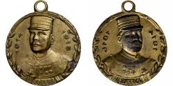 World Coins - France, Medal, Joffre, Maréchal de France, 1914-1915, Brass, Cliché Uniface