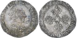 World Coins - France, Henri III, 1/2 Franc au col plat, 1588, Bordeaux, , Silver