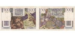 World Coins - France, 500 Francs, Chateaubriand, 1953, U.144, EF(40-45), Fayette:34.12