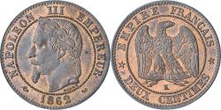 World Coins - France, Napoleon III, 2 Centimes, 1862, Bordeaux, , Bronze, KM:796.6