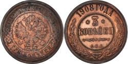 World Coins - Coin, Russia, 3 Kopeks, 1908