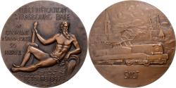 World Coins - France, Medal, SNCF, Électrification Strasbourg-Bâle, 1957, Bronze, Belmondo
