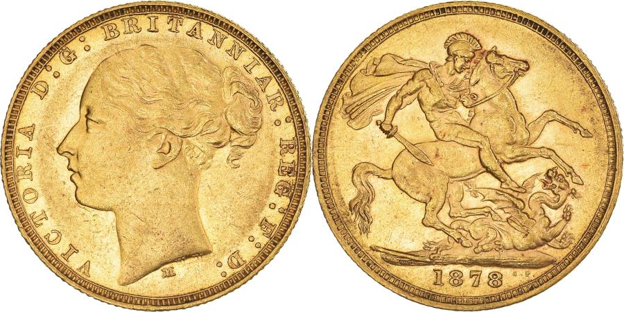 Coin, Australia, Victoria, Sovereign, 1878, Souverain, , KM:7 Old Coin Price
