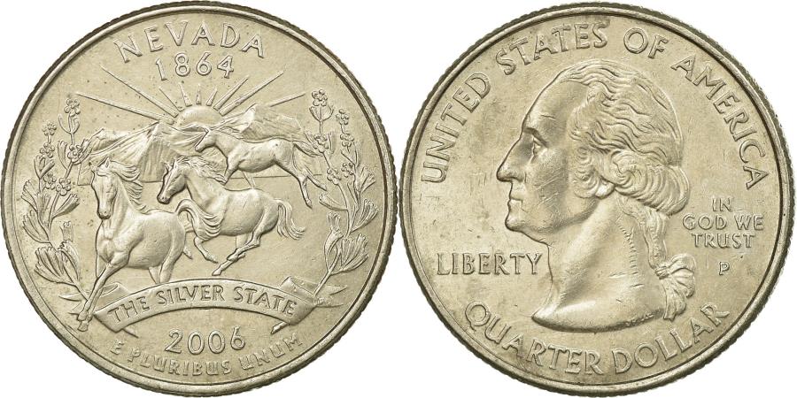 US Coins - Coin, United States, Nevada, Quarter, 2006, U.S. Mint, Philadelphia,
