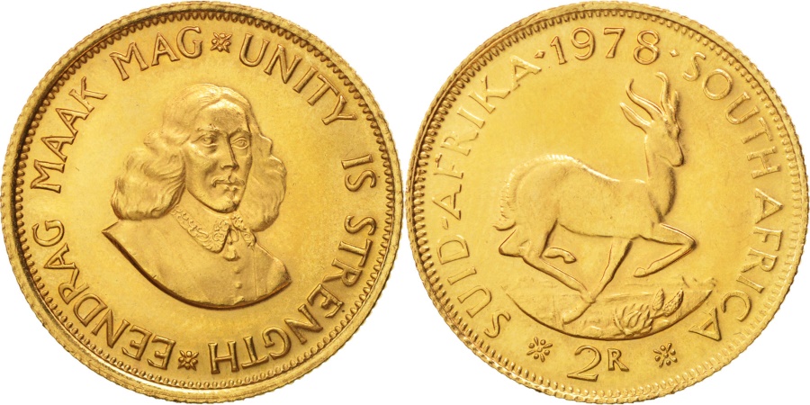 South Africa, 2 Rand, 1978, , Gold, KM:64 | African Coins