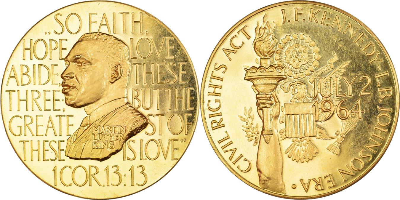 United States of America, Medal, Martin Luther King, Civil Rights Act,
