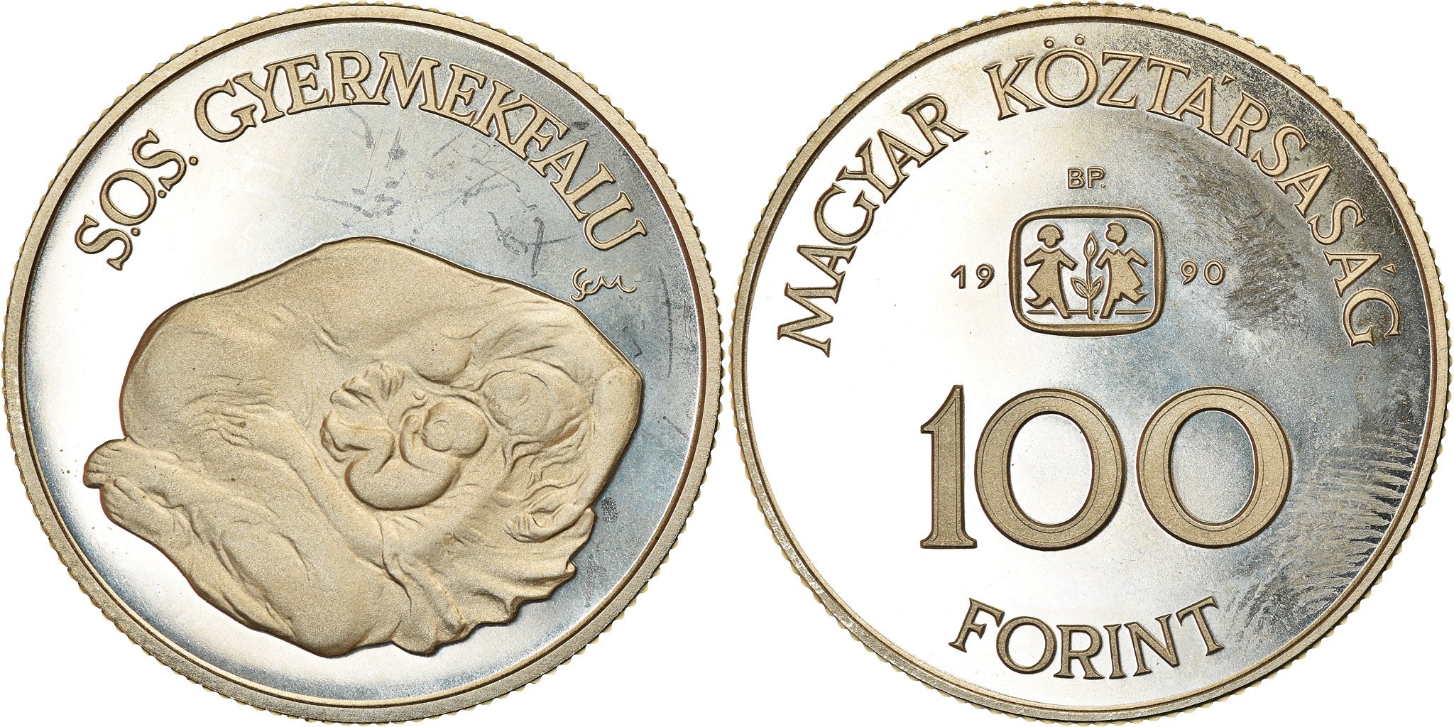 Coin, Hungary, 100 Forint, Szaz, 1990, , Copper-nickel, KM:700 Coin, Hungary, 100 Forint, Szaz, 1990, , Copper-nickel, KM:700