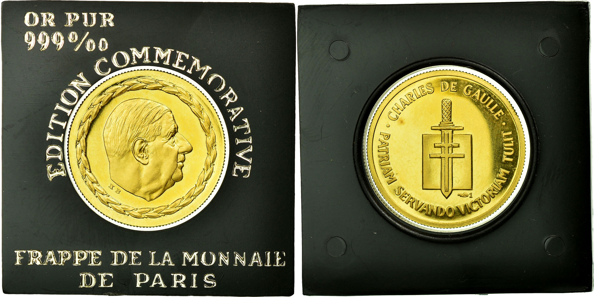 希少 CHARLES DE GAULLE パッチ France, Medal, Résistance, Charles de Gaulle, , Gold | Tokens & Medals