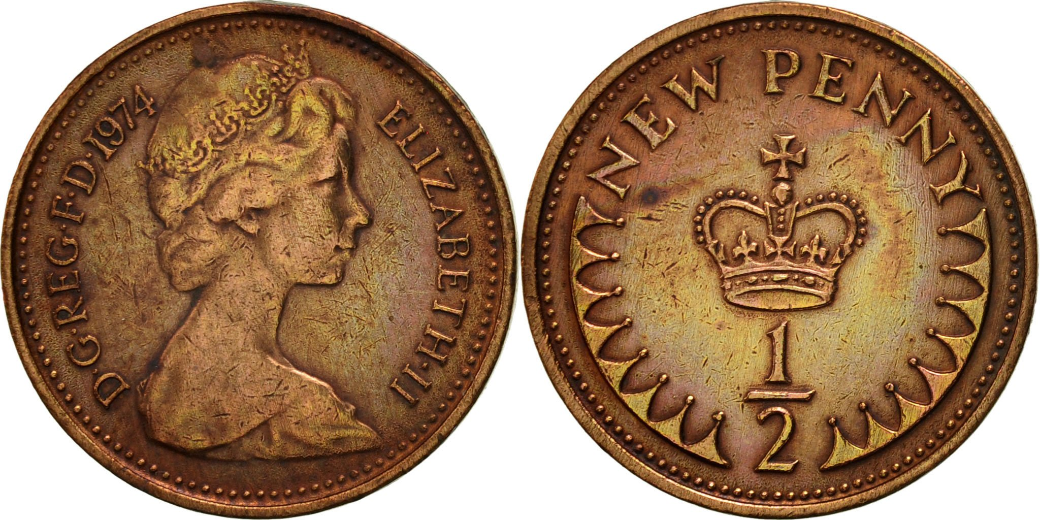 ニューブランズウィック(カナダの州) 1843年(182年前) のペニー銅貨2点 ニューブランズウィック(カナダの州) 1843年(182年前) のペニー