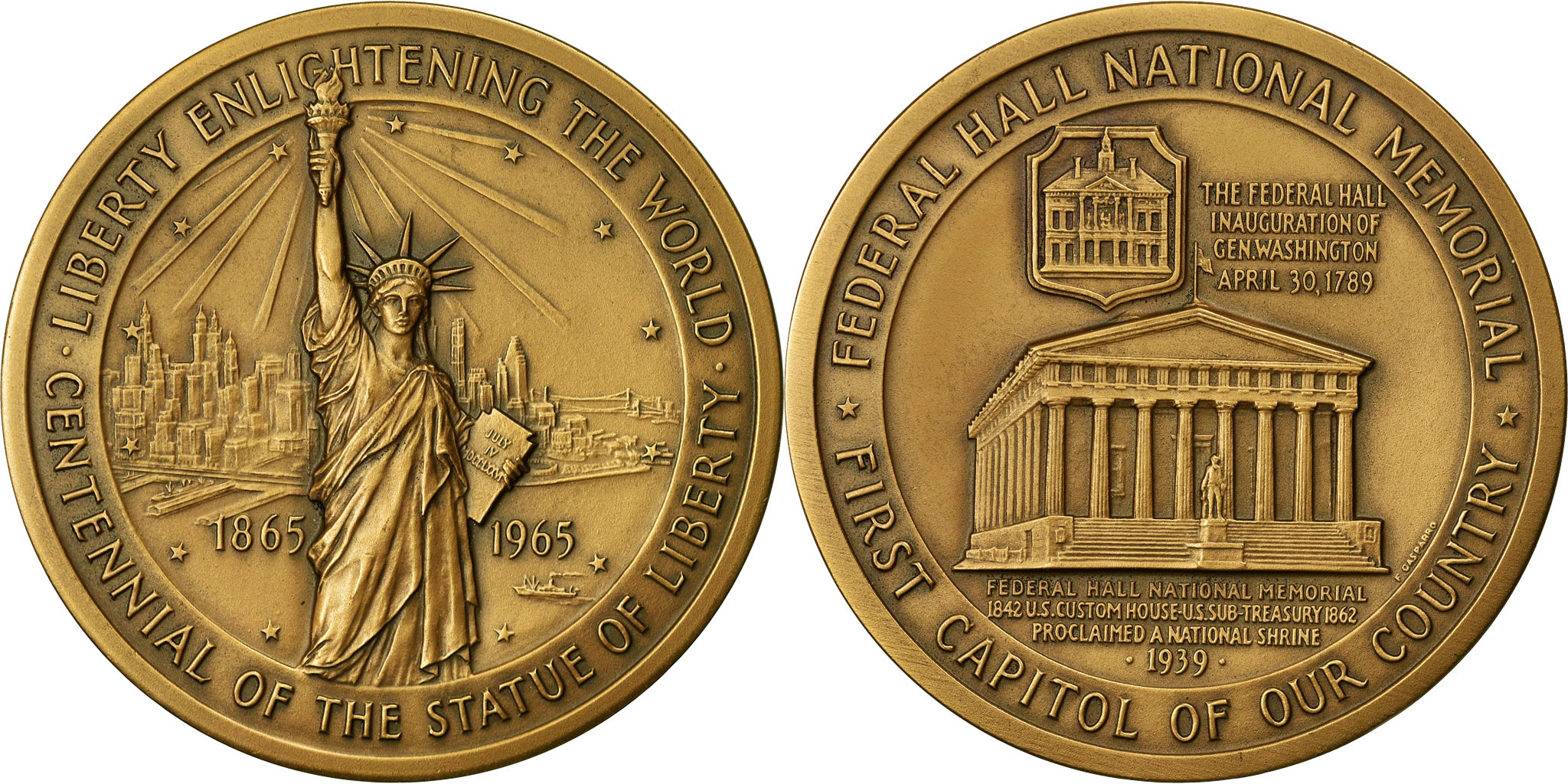 United States of America, Medal, Centennial of the Statue of Liberty, New  York