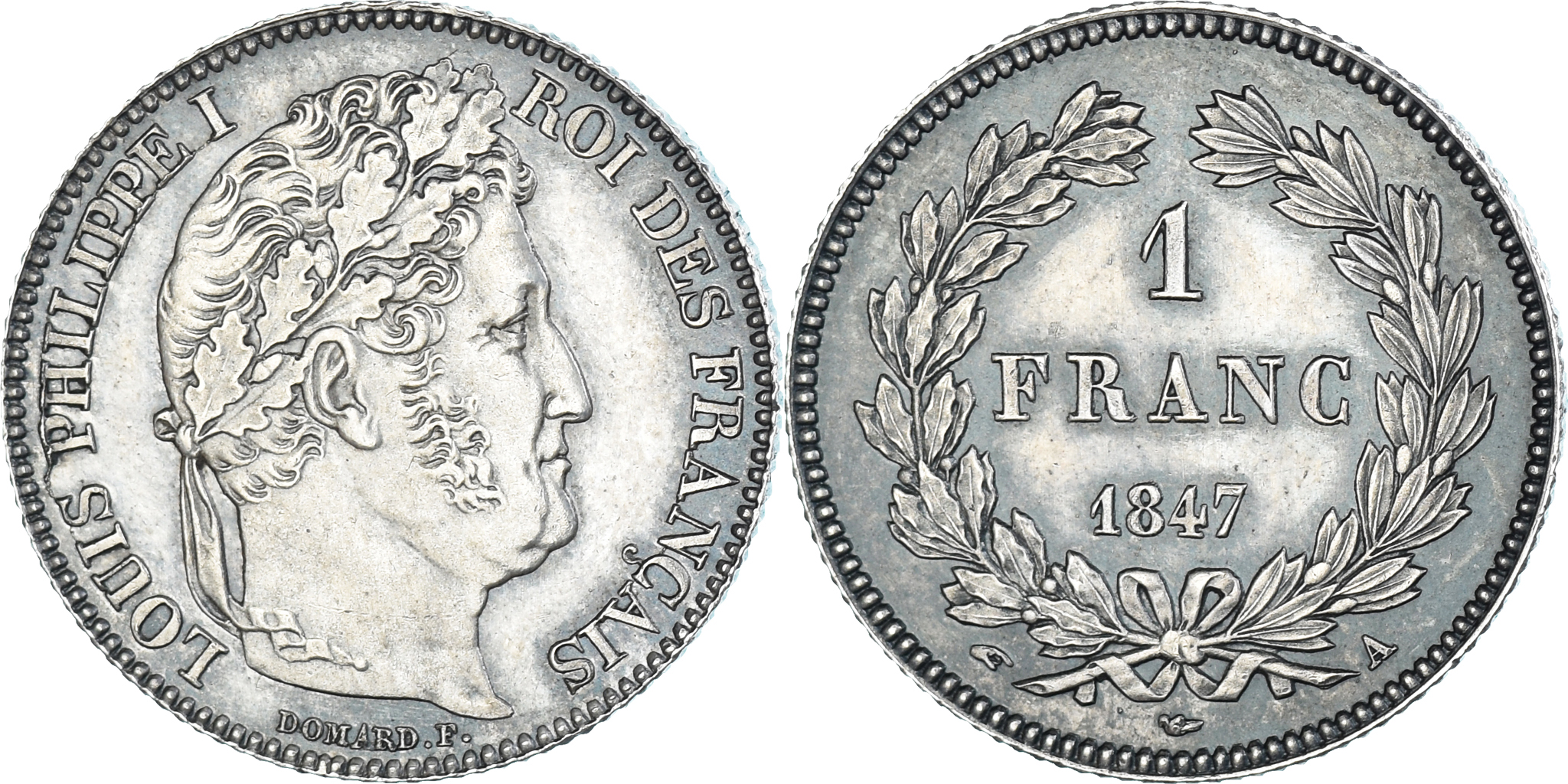 Coin, France, Louis-Philippe, 1 Franc, 1847, Paris, , Silver