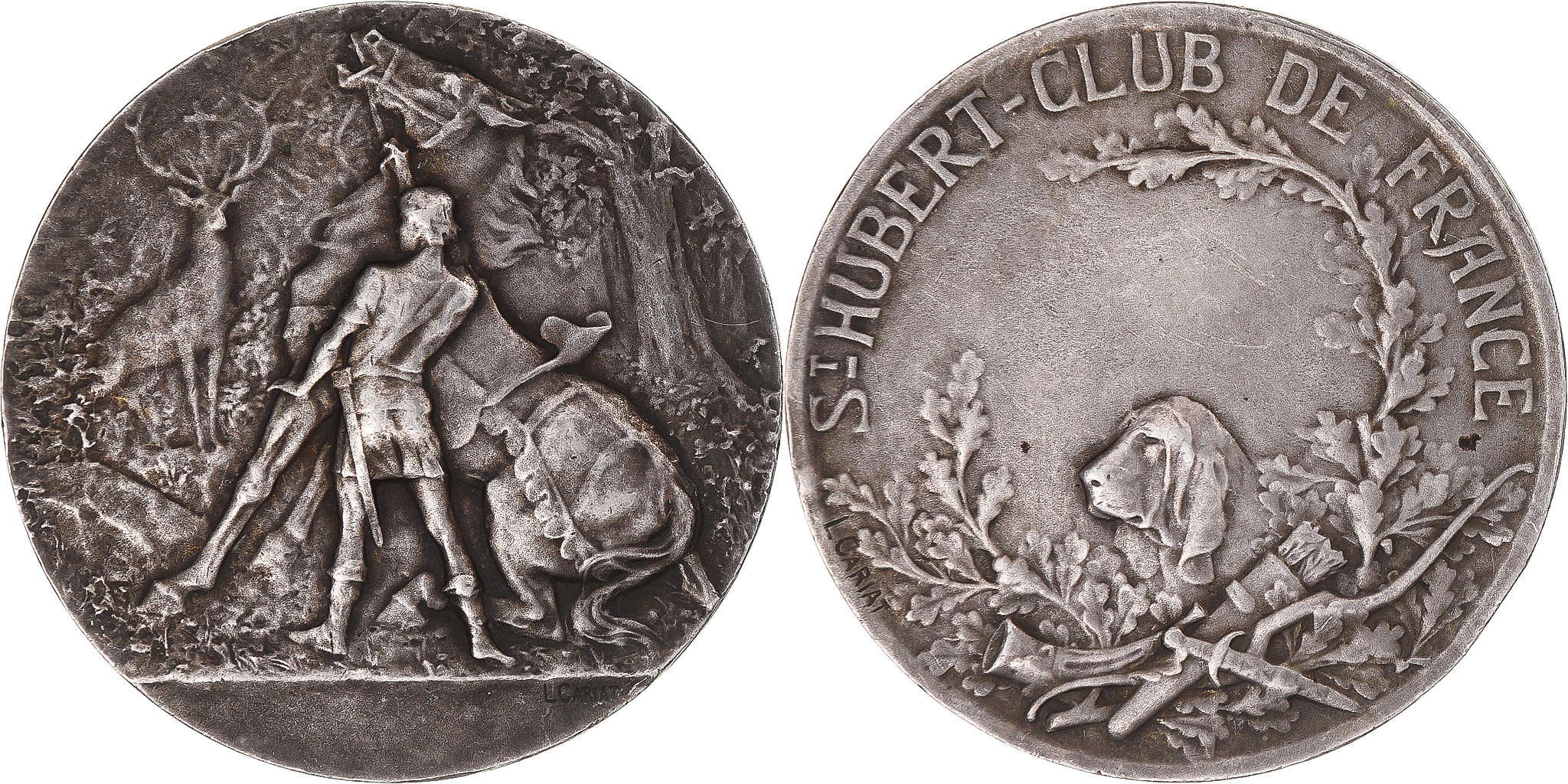 France, Medal, Saint Hubert-Club de France, 1910, Cariat, , Silver