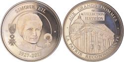 World Coins - France, Medal, Simone Veil, Collection Panthéon, 2017, , Copper-nickel