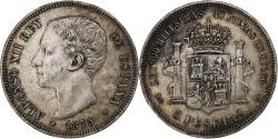 World Coins - Spain, Alfonso XII, 5 Pesetas, 1875, Madrid, Silver, , KM:671
