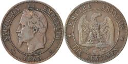 World Coins - Coin, France, Napoleon III, Napoléon III, 10 Centimes, 1863, Strasbourg