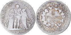 World Coins - Coin, France, Union et Force, 5 Francs, AN 7, Perpignan, , Silver