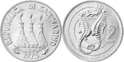 World Coins - Coin, San Marino, 2 Lire, 1975, , Aluminum, KM:41