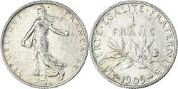 World Coins - Coin, France, Semeuse, Franc, 1909, Paris, , Silver, KM:844.1
