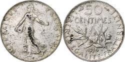 World Coins - France, 50 Centimes, Semeuse, 1914, Paris, Silver, , Gadoury:420
