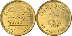 World Coins - Coin, Egypt, Nouveaux ponts d'Assiout, 50 Piastres, 2019, , Brass
