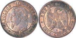 World Coins - Coin, France, Napoleon III, Napoléon III, 2 Centimes, 1862, Bordeaux