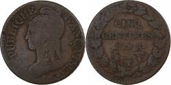 World Coins - France, 5 Centimes, Dupré, AN 8, Lille, Copper,