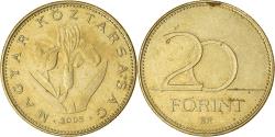 World Coins - Coin, Hungary, 20 Forint, 2005, Budapest, , Nickel-brass, KM:696